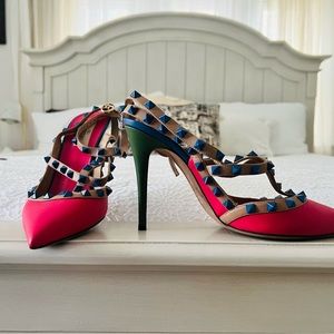 Valentino Garavani Rockstud Tricolor Stilettos